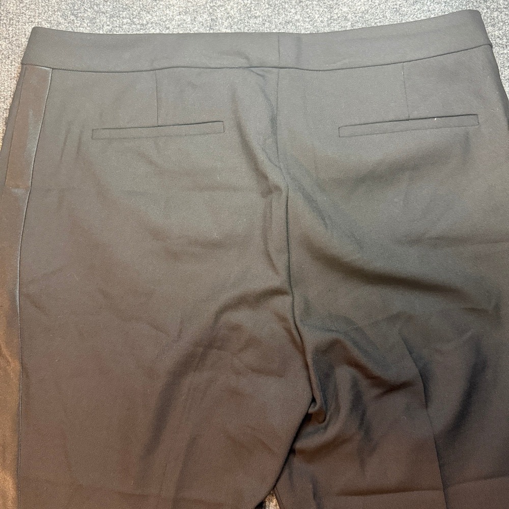 Lauren Ralph Lauren Black Wool Blend Tuxedo Dress Pants Satin Stripe Size 12 - Picture 14 of 16